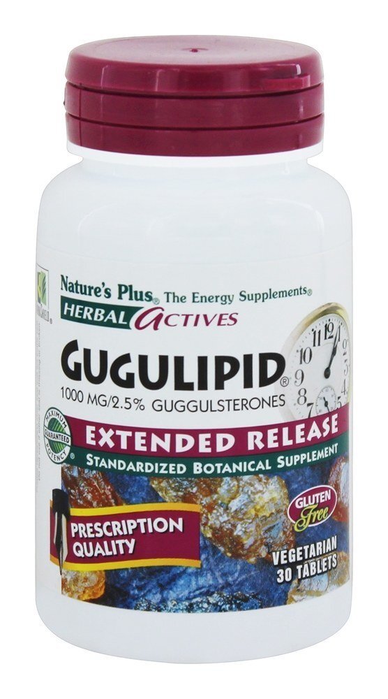 Herbal Actives Gugulipid de liberação estendida 1000 mg. - 30 Tablets Natures Plus