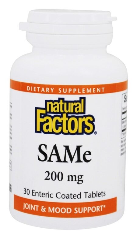 SAM-e 200 mg. - 30 Comprimidos com Natural Factors entérico Natural Factors