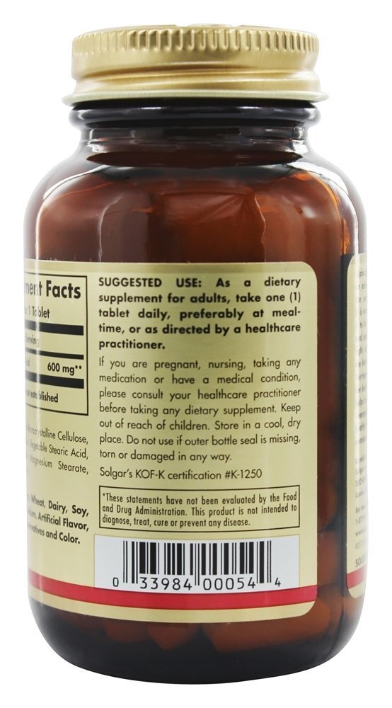 Ácido Alpha-Lipóico 600 mg. - 50 Tablets Solgar - Imagem 3