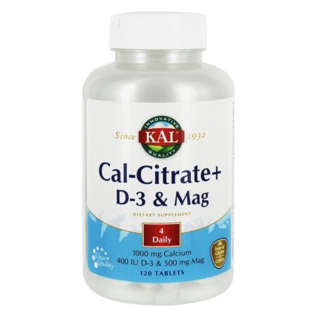 Cal-Citrate + Com Vitamina D3 e Magnésio - 120 Tablets Kal