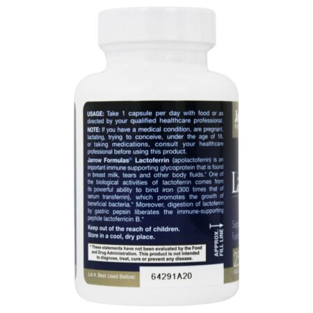 Lactoferrina 250 mg. - Cápsulas 60 Jarrow Formulas - Imagem 3