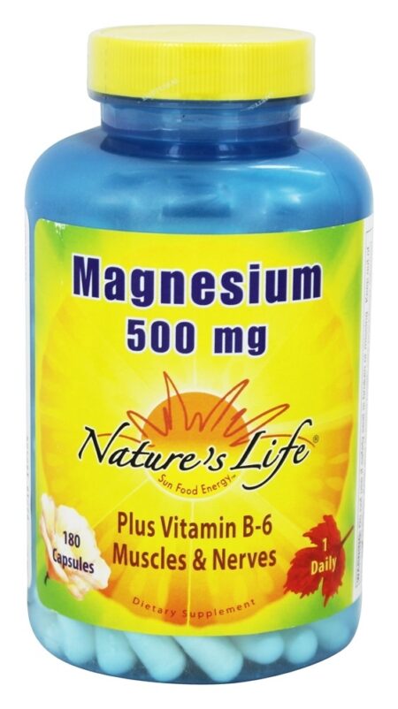 Magnésio 500 mg. - Cápsulas 180 Nature's Life