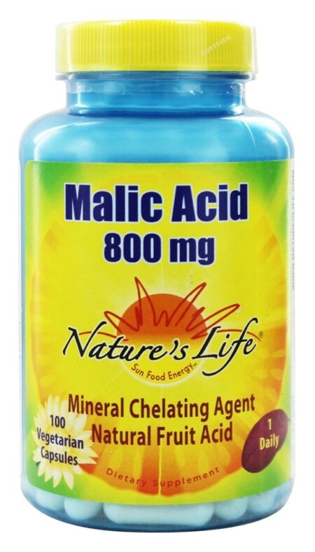 Agente Quelante Mineral de Ácido Málico 800 mg. - Cápsulas 100 Nature's Life