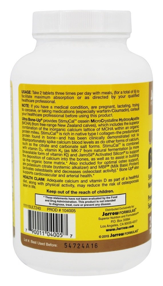 Ultra Bone-Up - 240 Tablets Jarrow Formulas - Imagem 3