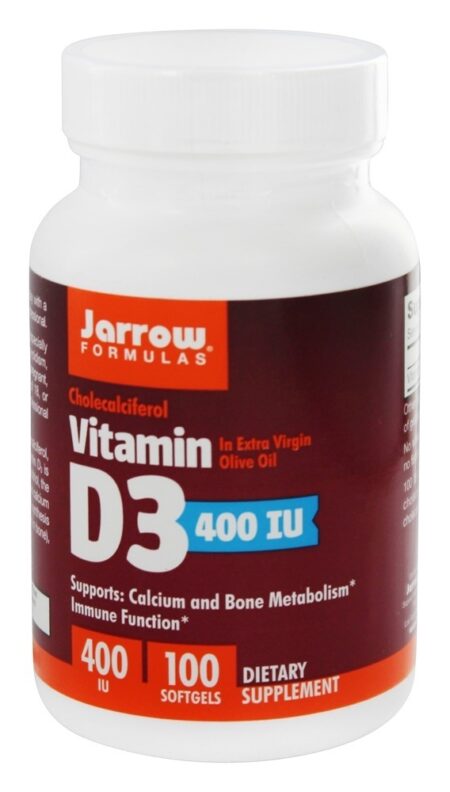 Colecalciferol Vitamina D3 400 UI - 100 Softgels Jarrow Formulas