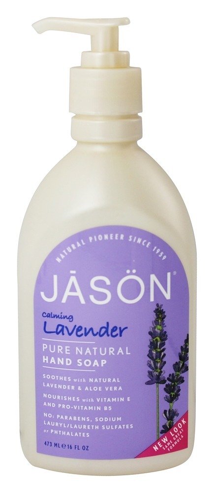 Lavanda de Sabonete de Mão de Cetim - 16 fl. oz. JASON Natural Products