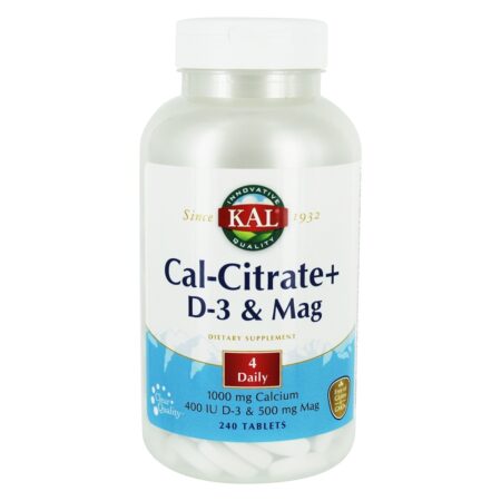 Cal-Citrate + D-3 & Mag - 240 Tablets Kal