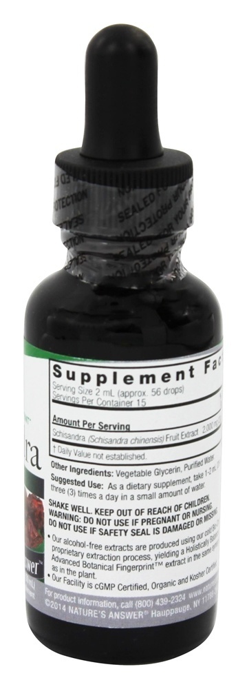 Schisandra Berry Sem álcool - 1 fl. oz. Nature's Answer - Imagem 2