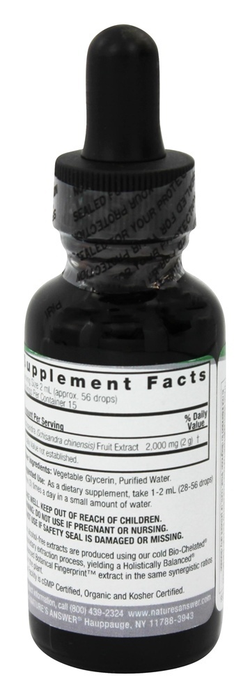 Schisandra Berry Sem álcool - 1 fl. oz. Nature's Answer - Imagem 3