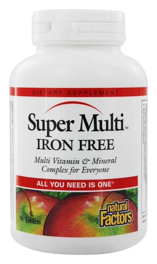 Super Múltiplas Ferro Livre - 90 Tablets Natural Factors