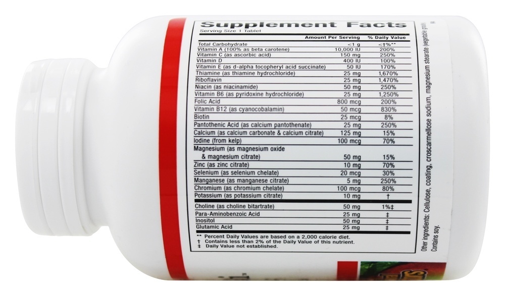 Super Múltiplas Ferro Livre - 90 Tablets Natural Factors - Imagem 3