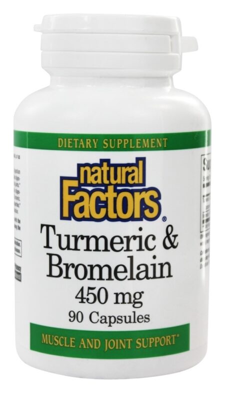 Curcuma & Bromelaína 450 mg. - Cápsulas 90 Natural Factors