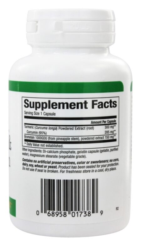 Curcuma & Bromelaína 450 mg. - Cápsulas 90 Natural Factors - Image 2