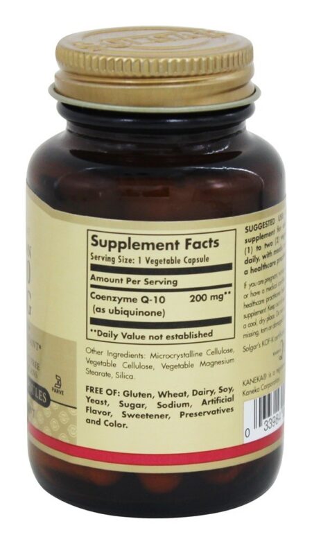 CoQ-10 Vegetariana 200 mg. - Cápsulas vegetarianas 30 Solgar - Image 2