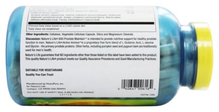 Próstata 600 Mais - Cápsulas vegetarianas 250 Nature's Life - Image 3