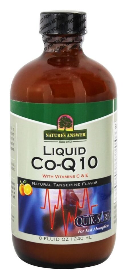 Co-Q10 Liquid Com Vitaminas C & E - 8 fl. oz. Nature's Answer