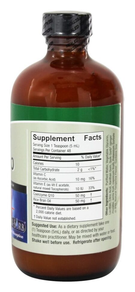 Co-Q10 Liquid Com Vitaminas C & E - 8 fl. oz. Nature's Answer - Image 2