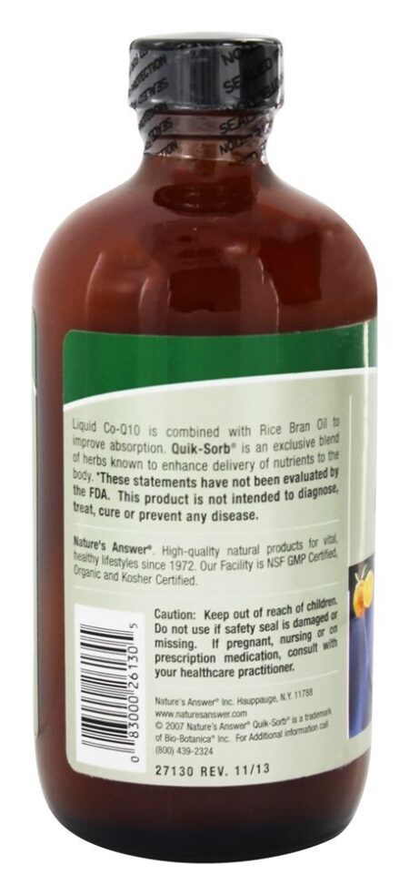 Co-Q10 Liquid Com Vitaminas C & E - 8 fl. oz. Nature's Answer - Image 3