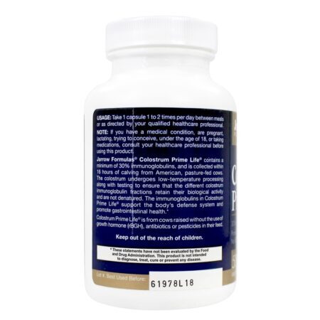 Colostro Primeiro Vida 500 mcg. - Cápsulas 120 Jarrow Formulas - Imagem 3
