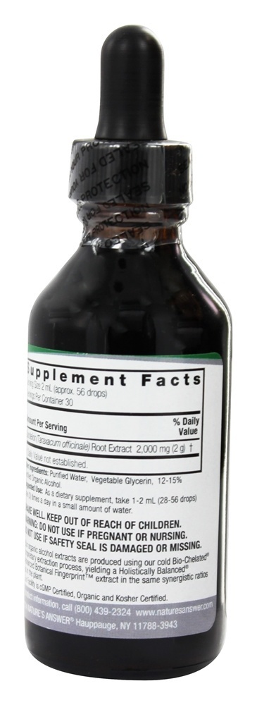 Álcool orgânico da raiz do dente-de-leão - 2 fl. oz. Nature's Answer - Imagem 3