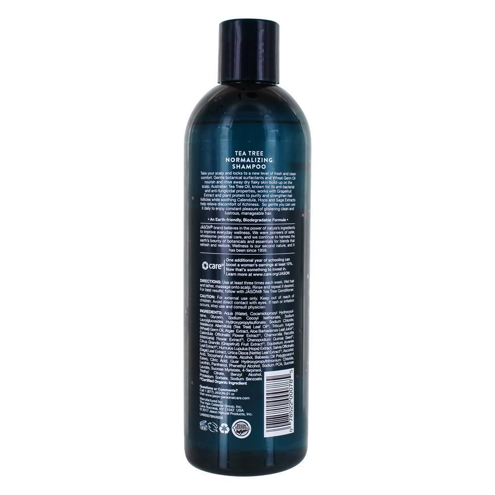 Árvore de chá botânica Normalizando Shampoo - 17.5 fl. oz. JASON Natural Products - Imagem 2