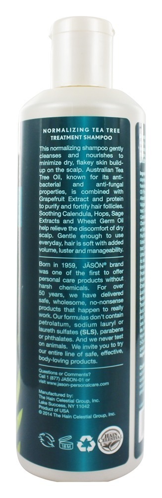 Árvore de chá botânica Normalizando Shampoo - 17.5 fl. oz. JASON Natural Products - Imagem 3