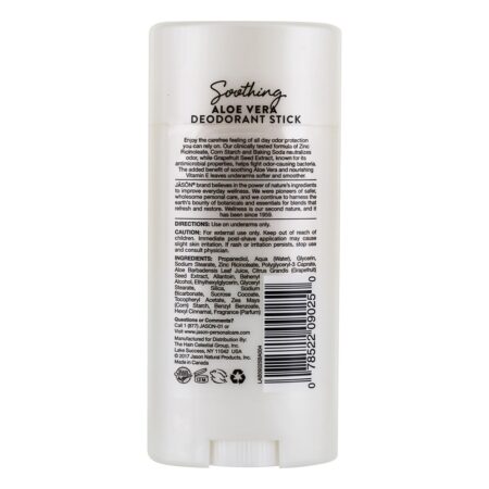 Clinicamente testado desodorante calmante Stick Aloe Vera - 2.5 oz. JASON Natural Products - Imagem 2