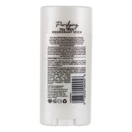 Árvore de chá de vara de desodorante purificante clinicamente testado - 2.5 oz. JASON Natural Products - Imagem 2