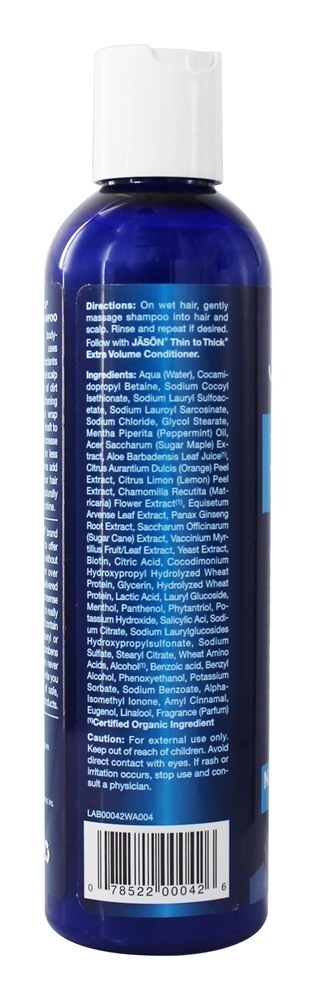 Fino Para Espessamento De Cabelo Grosso Shampoo - 8 fl. oz. JASON Natural Products - Imagem 2