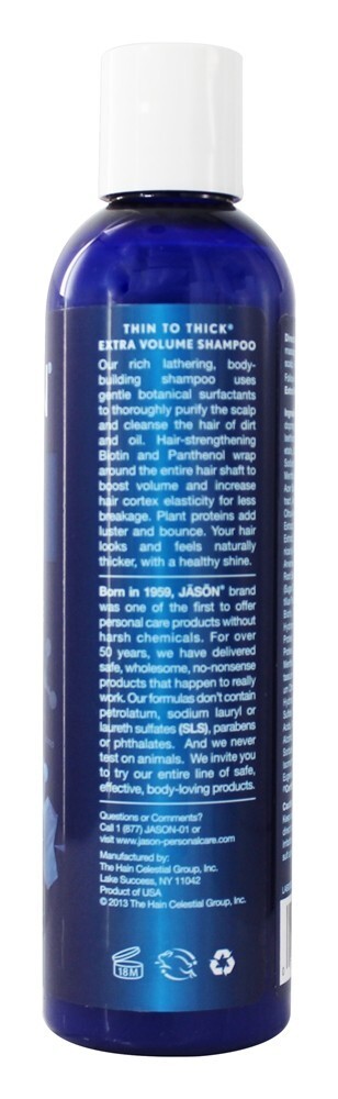 Fino Para Espessamento De Cabelo Grosso Shampoo - 8 fl. oz. JASON Natural Products - Imagem 3