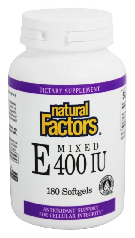 Vitamina E Misturada 100 % Natural Fonte 400 IU - 180 Softgels Natural Factors