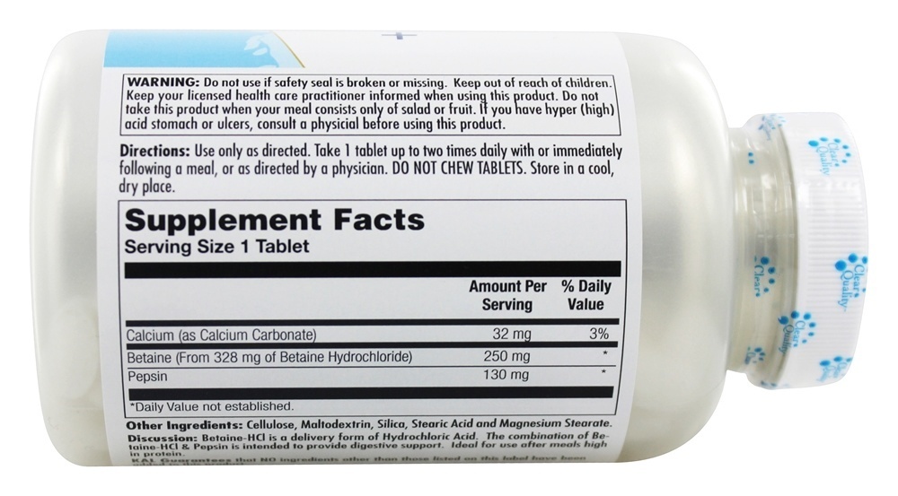Betaína HCL+ - 250 Tablets Kal - Imagem 3