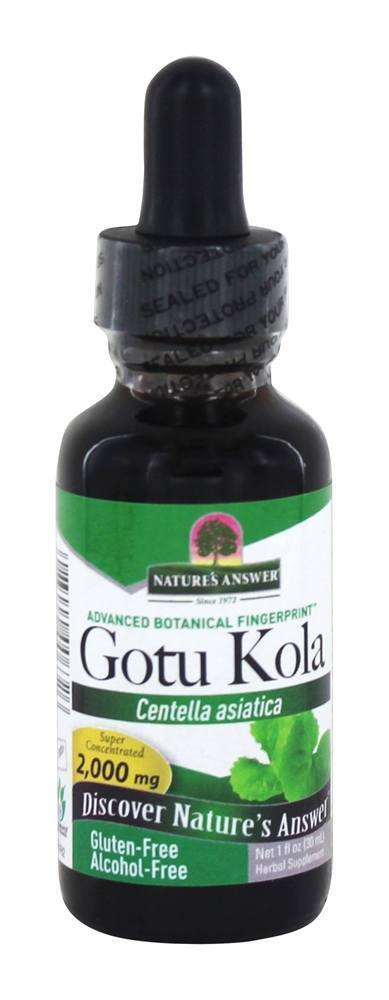 Gotu Cola Erva álcool Livre - 1 fl. oz. Nature's Answer