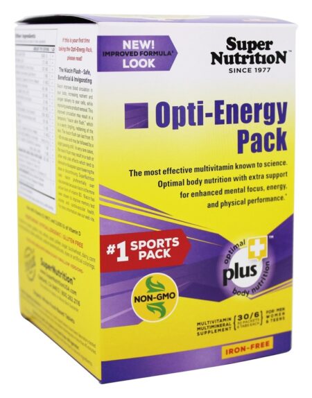 Pacote Opti-Energy Iron Free - 30 Pacotes (s) Super Nutrition