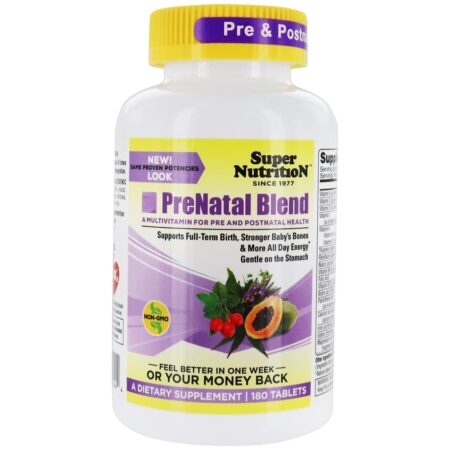 Multivitamínico pré-natal - 180 Tablets Super Nutrition