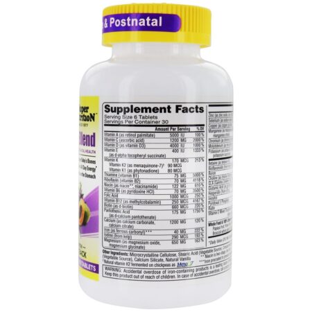 Multivitamínico pré-natal - 180 Tablets Super Nutrition - Image 2