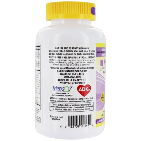 Multivitamínico pré-natal - 180 Tablets Super Nutrition - Image 4