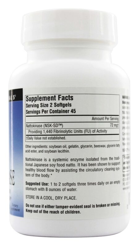 Nattokinase 36 mg. - 90 Softgels Source Naturals - Image 2