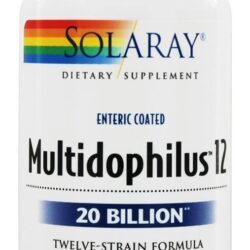Multidophilus12 Fórmula de 12 Cepas Com 20 Bilhões de Organismos Vivos - Cápsulas vegetarianas 50 Solaray