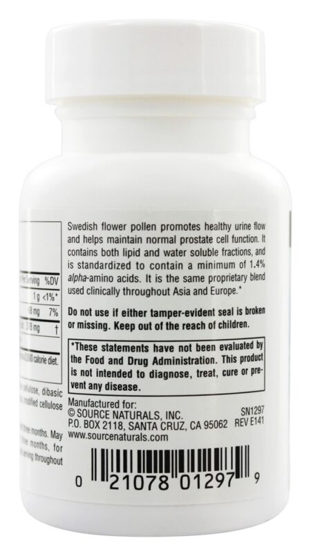 Pólen de Flores Suecas - 90 Tablets Source Naturals - Image 3