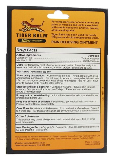 Ultra força dor aliviar pomada - 1.7 oz. Tiger Balm - Image 2