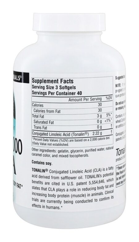 Tonalina 1000 CLA - 120 Softgels Source Naturals - Image 2