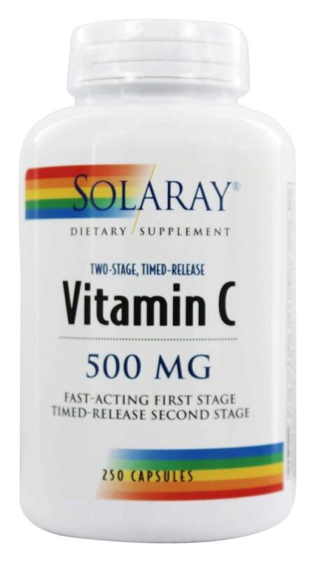 Liberação programada de dois estágios de vitamina C 500 mg. - Cápsulas 250 Solaray