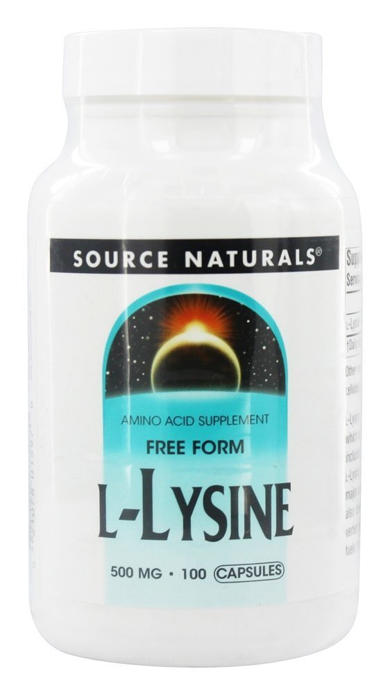 L-Lisina Forma Livre 500 mg. - Cápsulas 100 Source Naturals