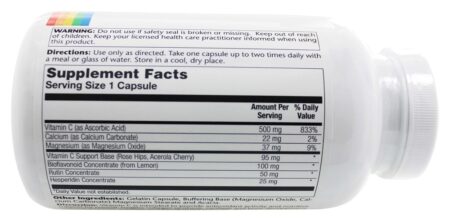 Vitamina C Bio-Plex Buffered 500 mg. - Cápsulas 250 Solaray - Image 2