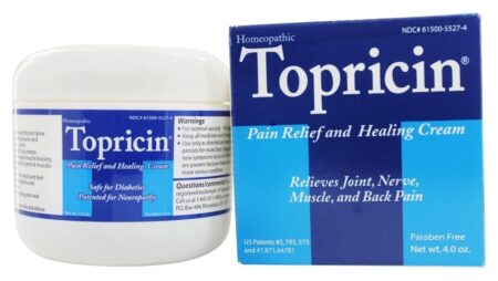 Topricin Anti-Inflamatório Alívio da Dor e Creme Curativo - 4 oz. Topical BioMedics