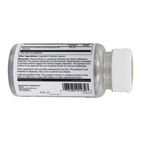 Flor da paixão 350 mg. - Cápsulas 100 Solaray - Imagem 3