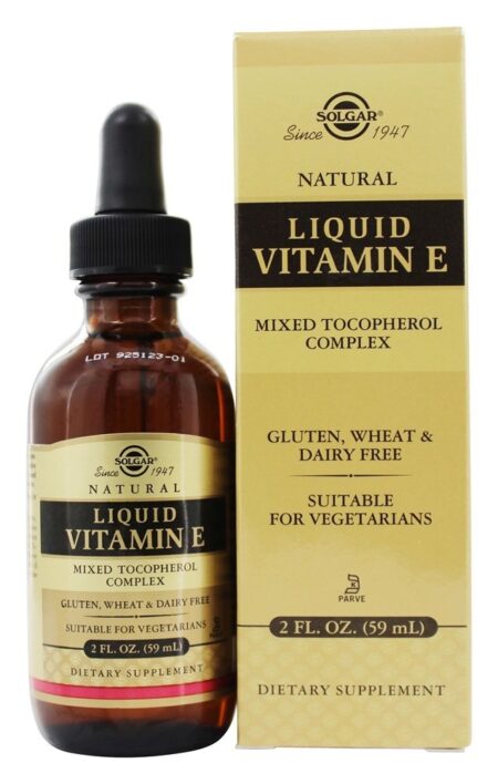 Vitamina E Líquida Mistura Complexa de Tocoferol com Óleo de Germe de Trigo - 2 fl. oz. Solgar