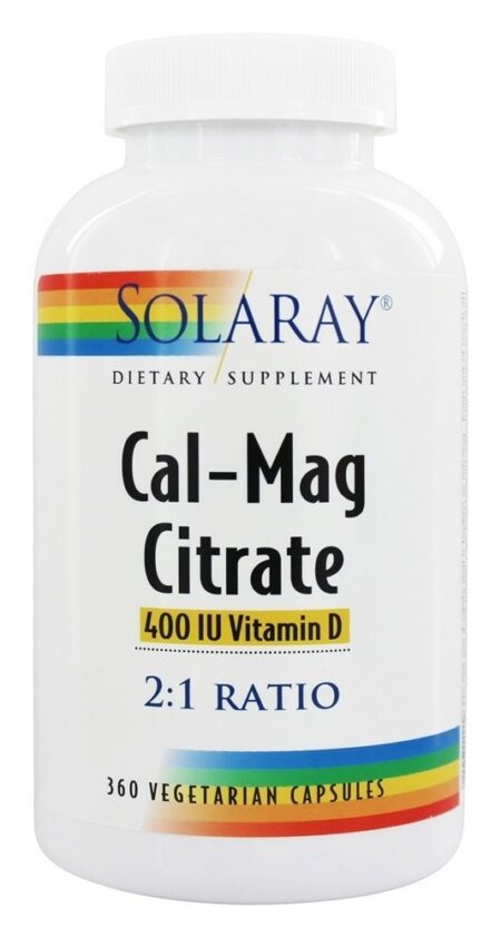 Citrato Cal-Mag Com 400 Vitamina D I 2 : 1 Ratio - Cápsulas vegetarianas 360 Solaray