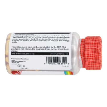 Pure Co-10 30 mg. - 60 Cápsula (s) vegetal (s) Solaray - Imagem 4